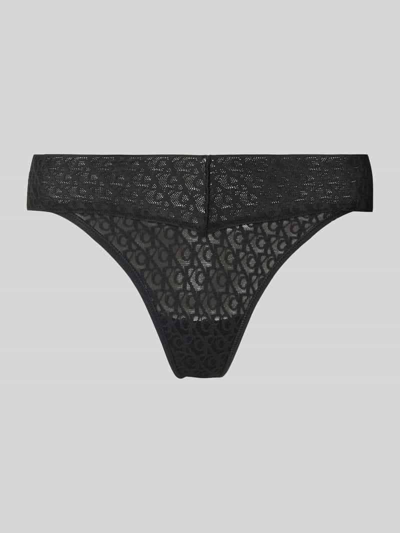 Calvin Klein Underwear String met kantgarnering