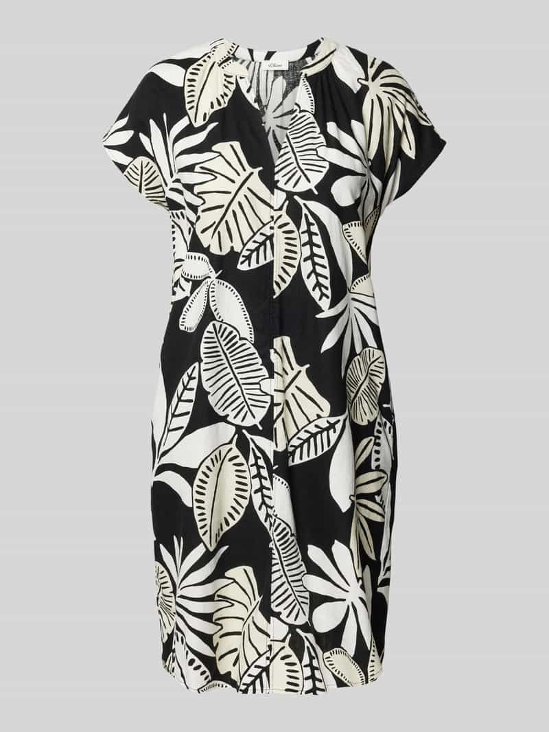 s.Oliver RED LABEL Relaxed fit blousejurk van een mix van linnen en viscose