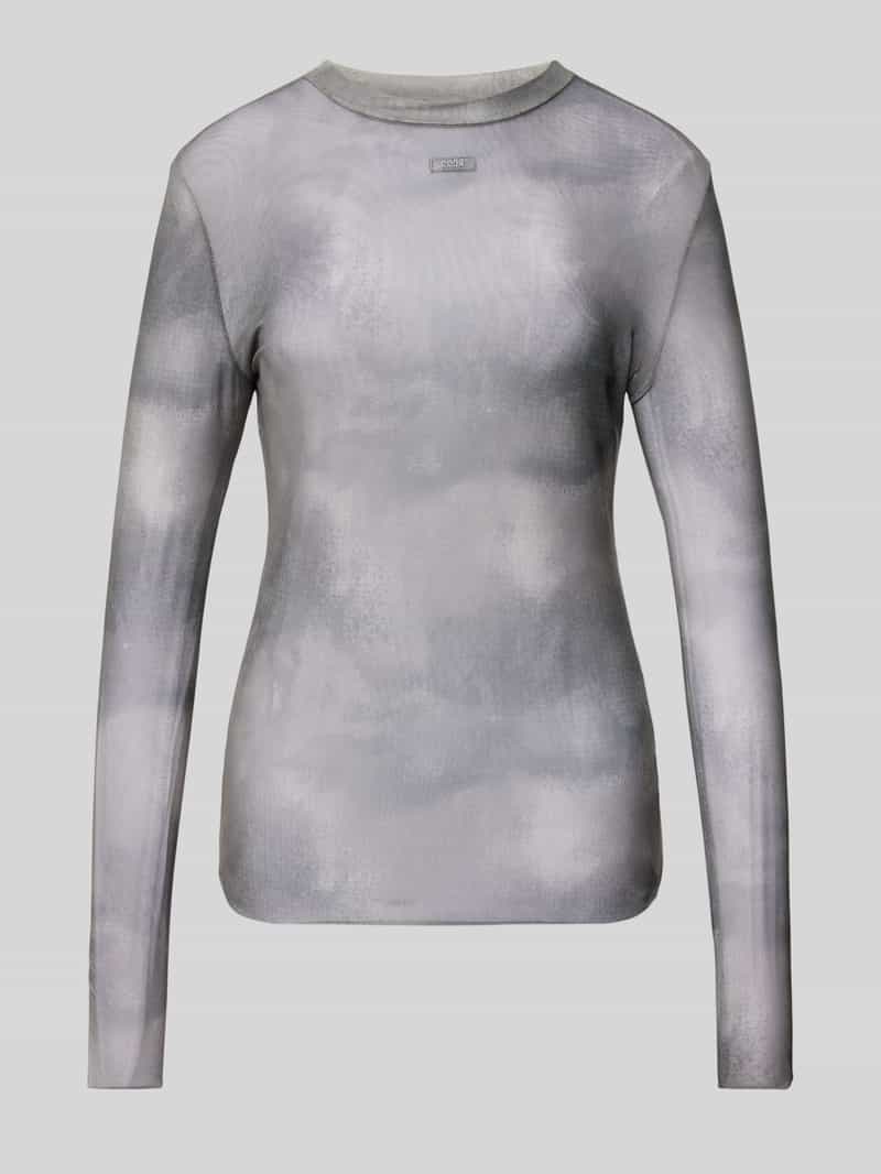 Karo Kauer Shirt met lange mouwen in semi-transparant design