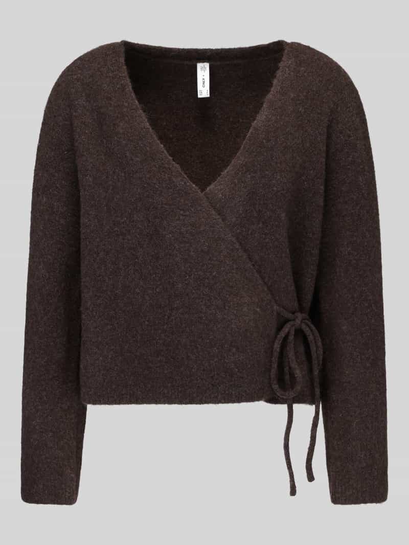 relaxed fit gebreid jack met wol-aandeel model 'LIVA'