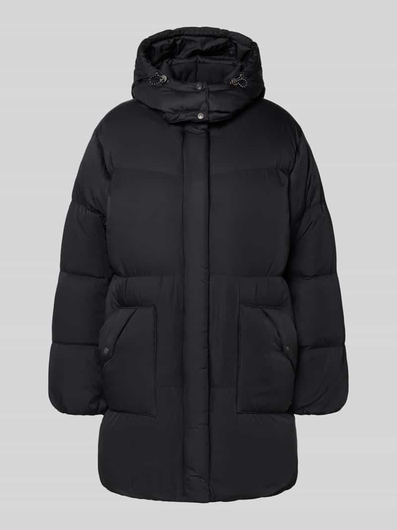 Levi's Regular fit gewatteerde lange jas met capuchon model 'Bubble'