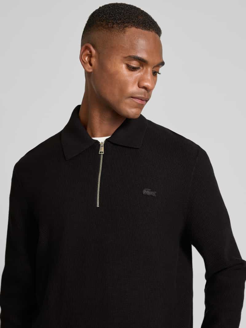 Lacoste Regular fit gebreide pullover in wafellook