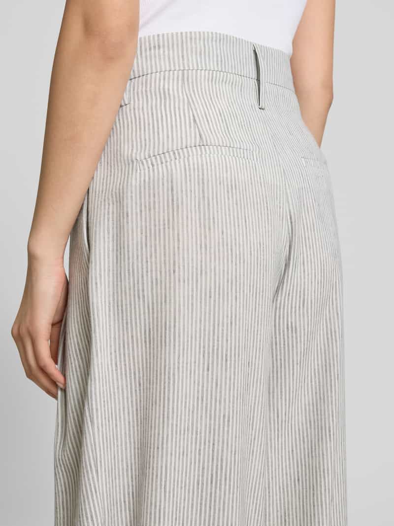 Daydream Wide leg stoffen broek met bandplooien model 'Washington'
