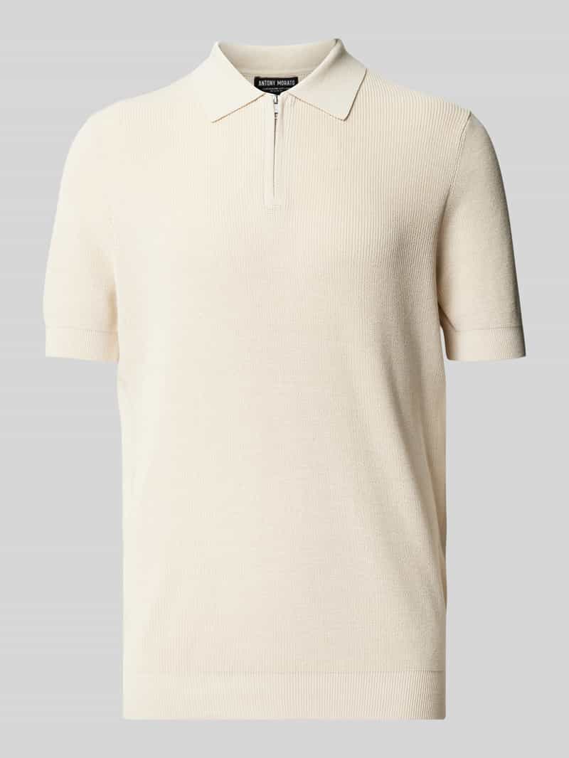 Antony Morato Regular fit poloshirt met ritssluiting
