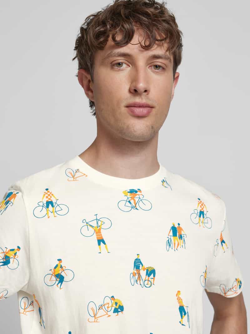 Dedicated T-shirt met ronde hals model 'BIKE PEOPLE'