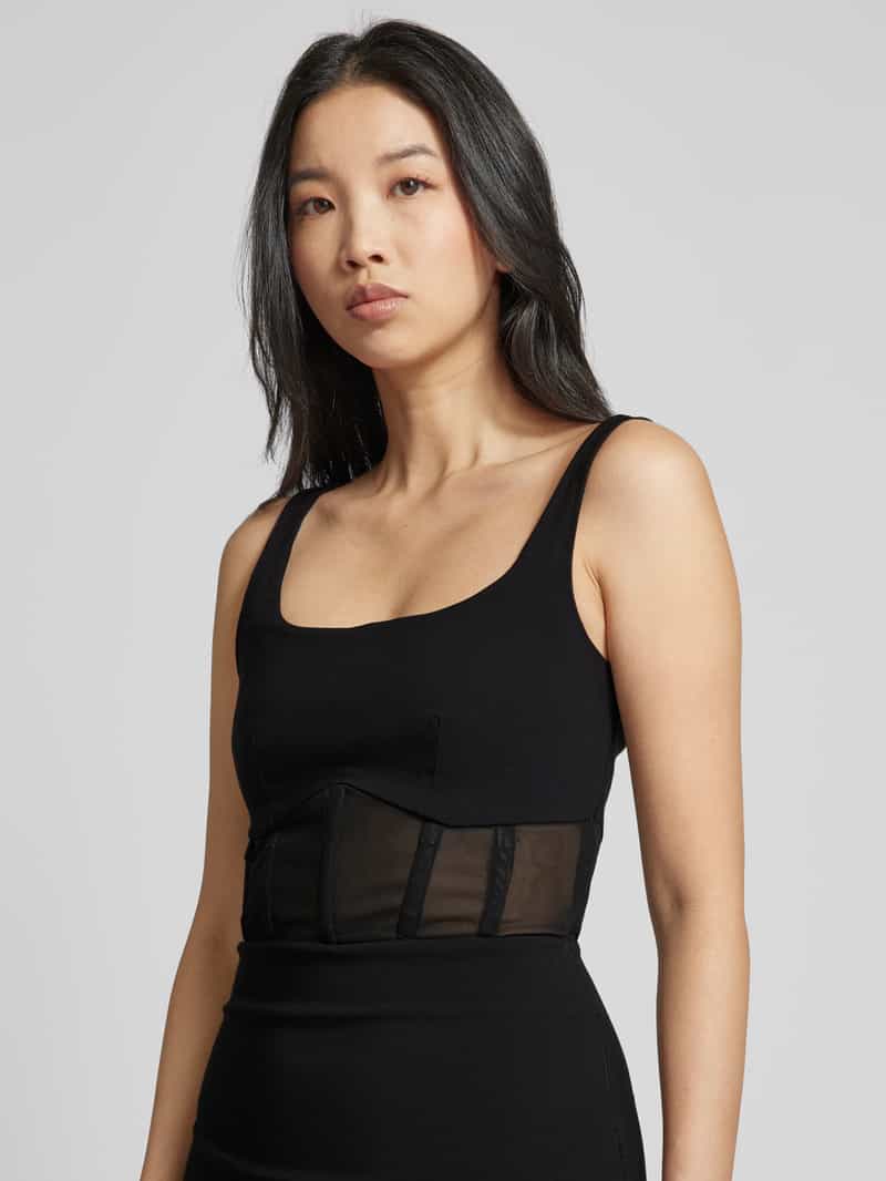 Lipsy Midi-jurk met semi-transparante inzet