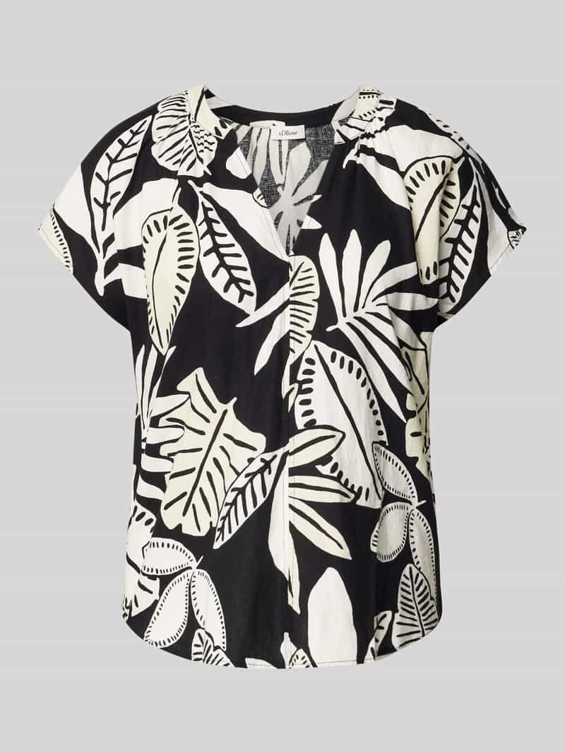 s.Oliver RED LABEL Relaxed fit blouse van linnenmix