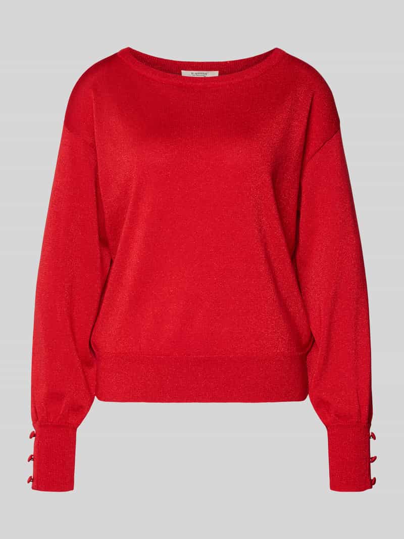 b.Young Gebreide pullover met sierknopen model 'MOBBE'