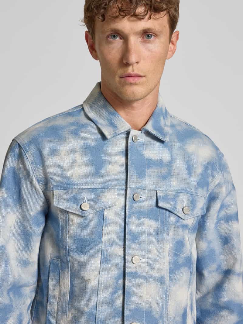 Les Deux Jeansjack met borstzakken model 'Rally Cloud'