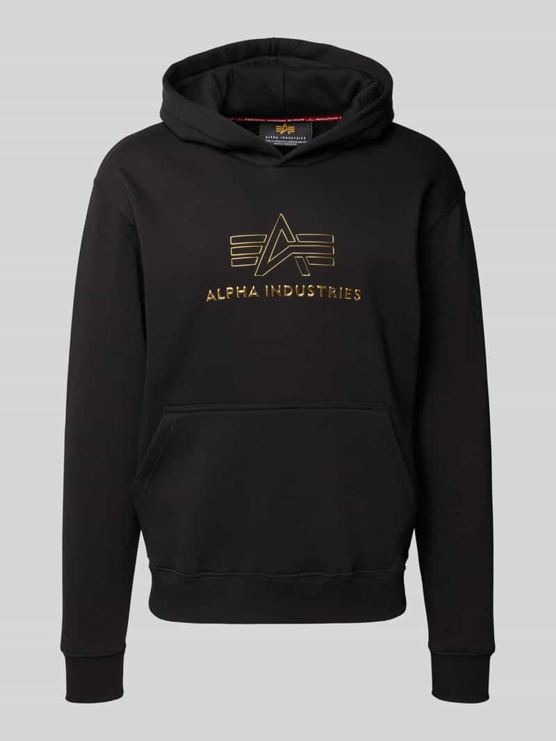 alpha industries Hoodie met capuchon en logoprint