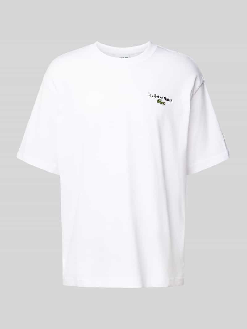 Lacoste Loose fit T-shirt van puur katoen