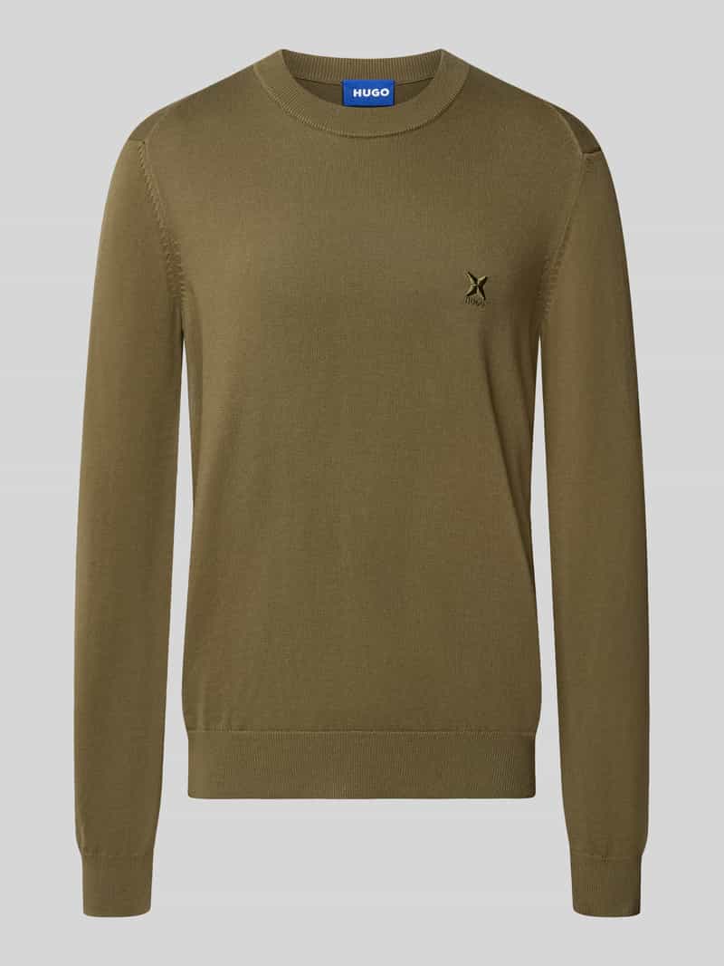 HUGO Blue Regular fit pullover van pure katoen model 'San Celio-C'