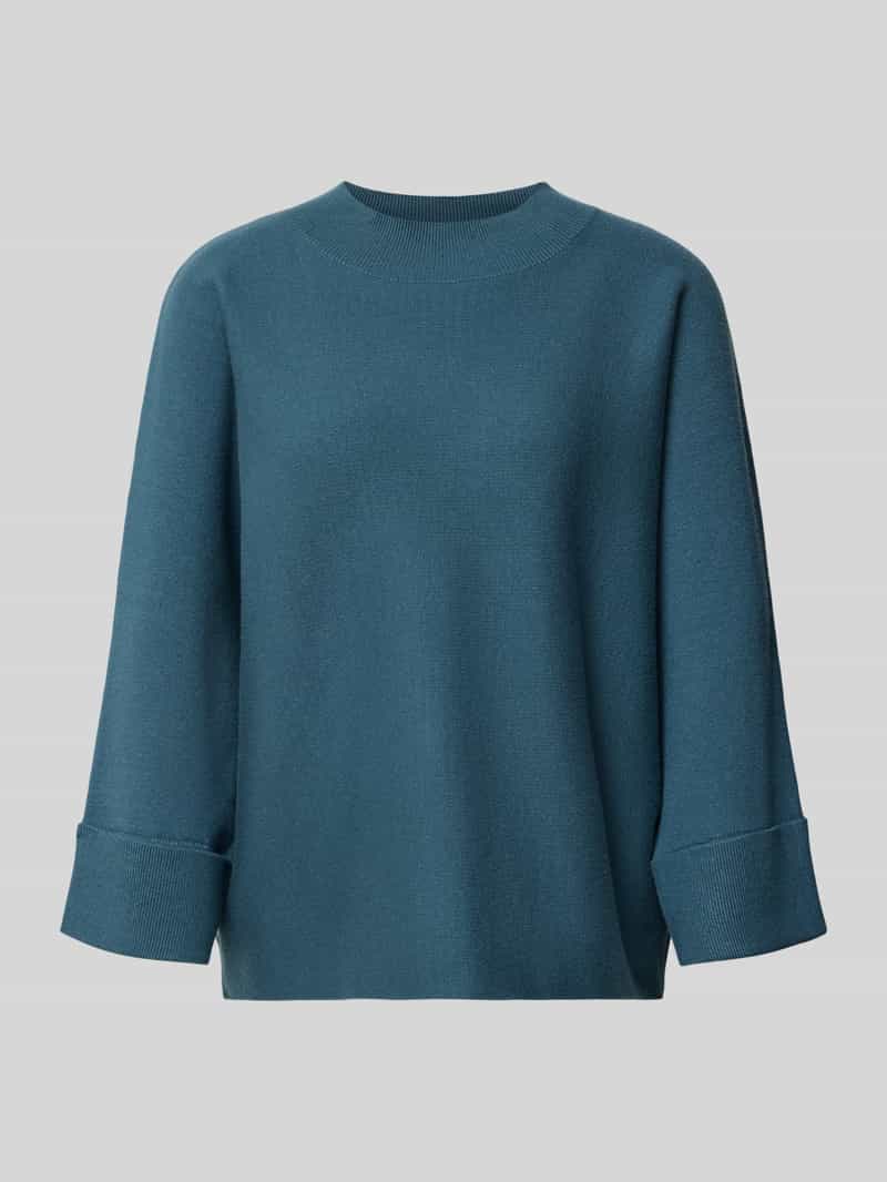 Comma Gebreide pullover van viscosemix met 3 4-mouw