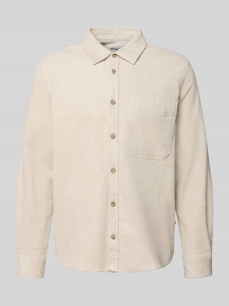comfort fit overhemdjack van katoenmix