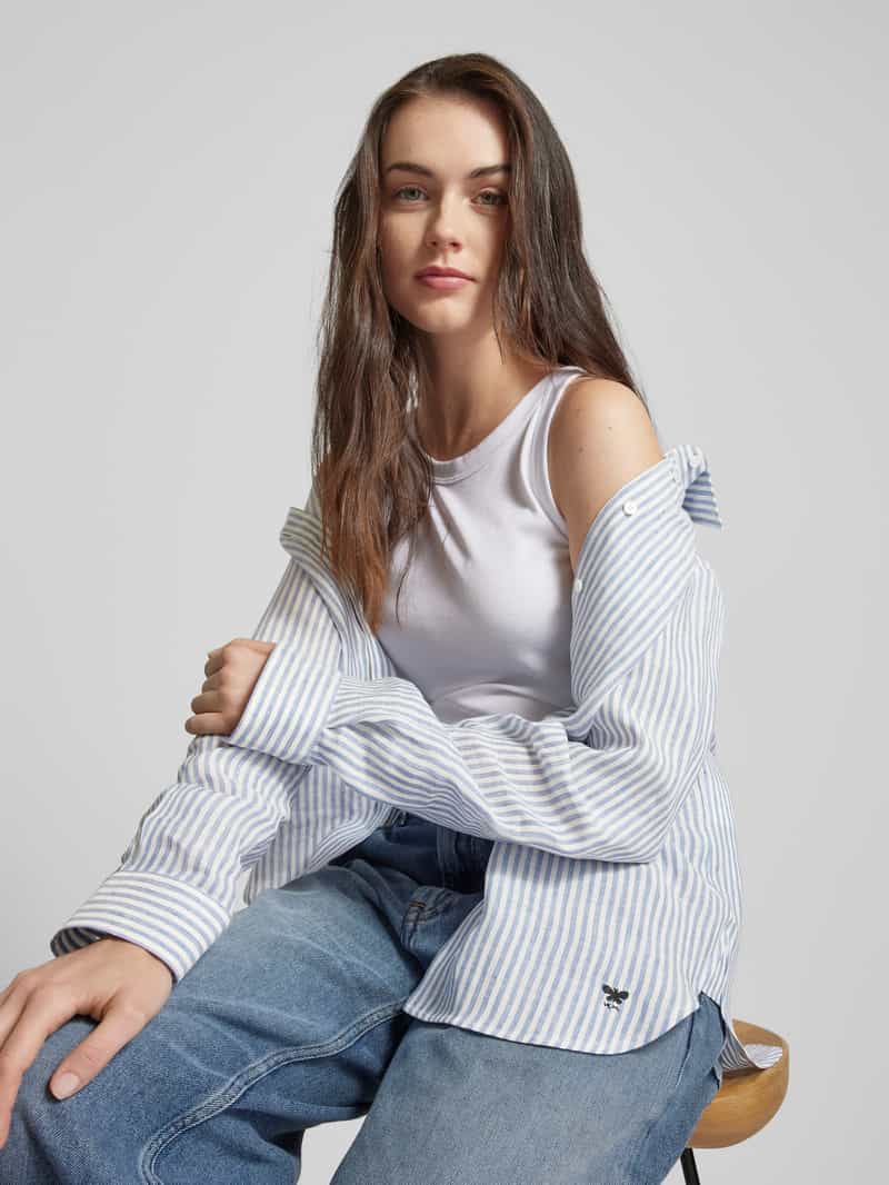 Weekend Max Mara Linnen blouse met streepmotief model 'LARI'