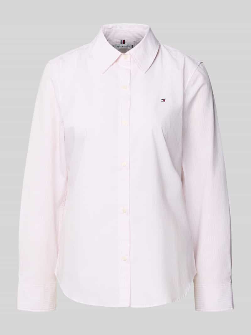 Tommy Hilfiger Regular fit overhemdblouse van katoenmix
