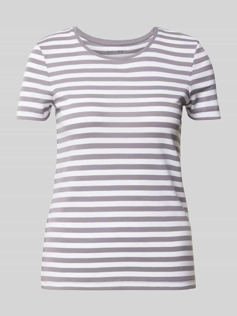 Christian Berg Woman T-shirt met geribde ronde hals