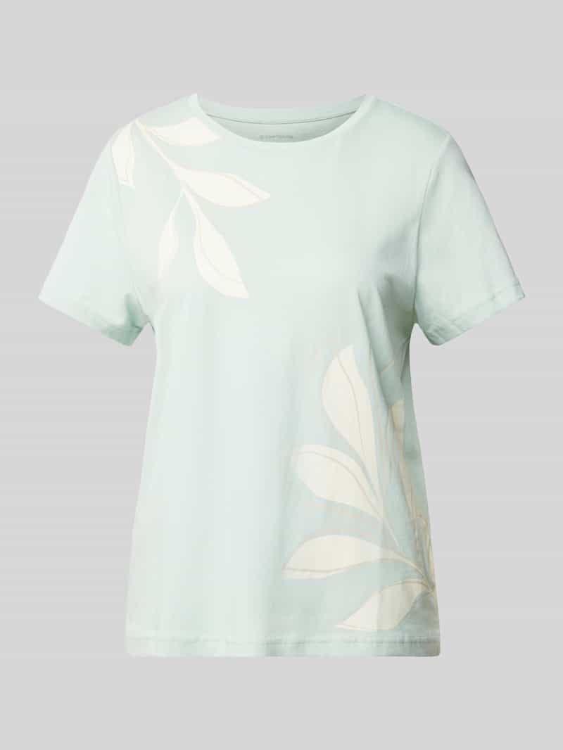 Tom Tailor T-shirt met motiefprint en -stitching