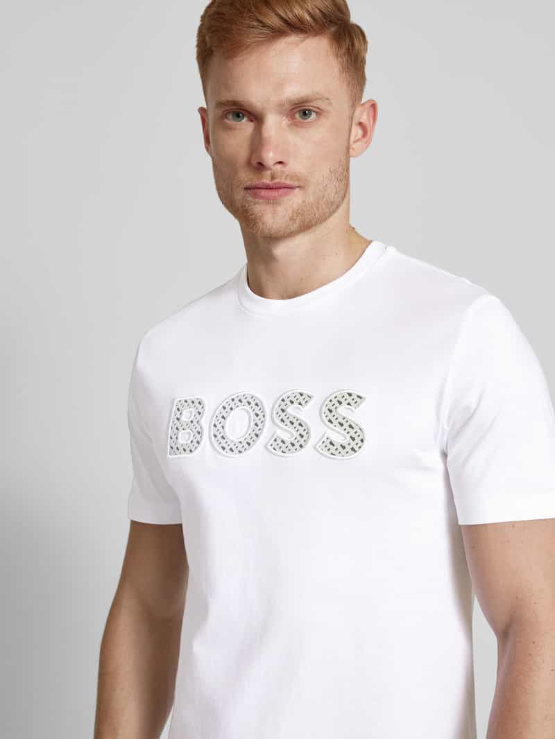 Boss T-shirt met labelprint model 'Thompson'