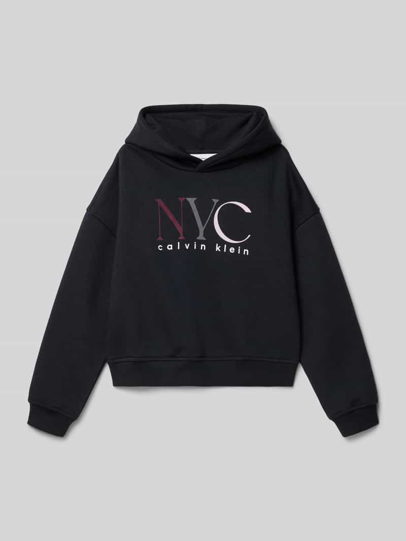 Calvin Klein Jeans Regular fit hoodie met logoprint model 'Fleece'