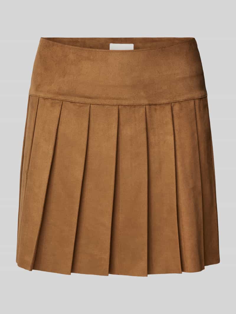 Only Licht uitlopende rok in leerlook met brede band model 'TULIP'