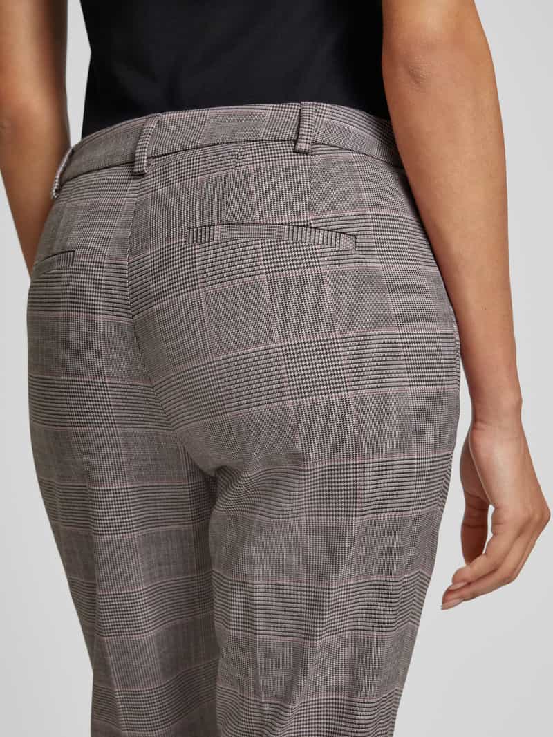 Jake*s Collection Slim fit stoffen broek met verkort model