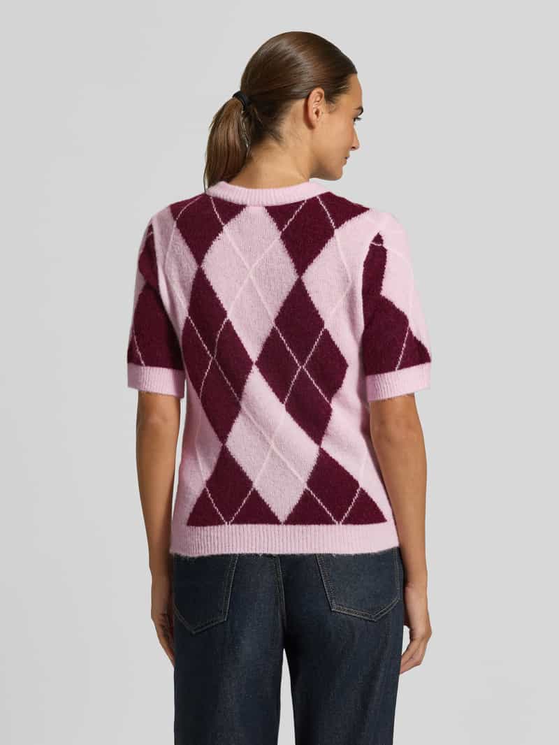Y.A.S. Gebreide pullover van wolmix met 1/2-mouwen model 'JOHI' roze, foto 2