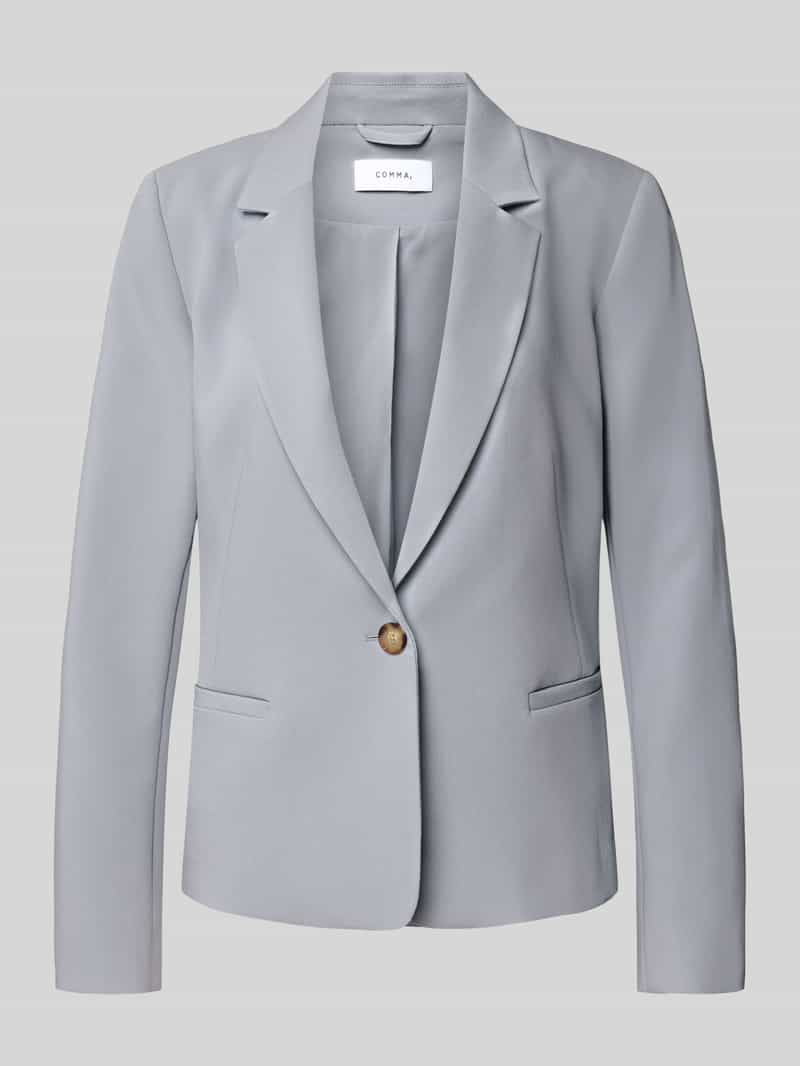 comma Regular fit blazer met reverskraag en paspelzakken