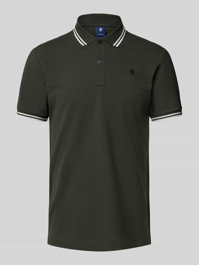 G-Star Raw Slim fit poloshirt met labelstitching model 'Dunda'