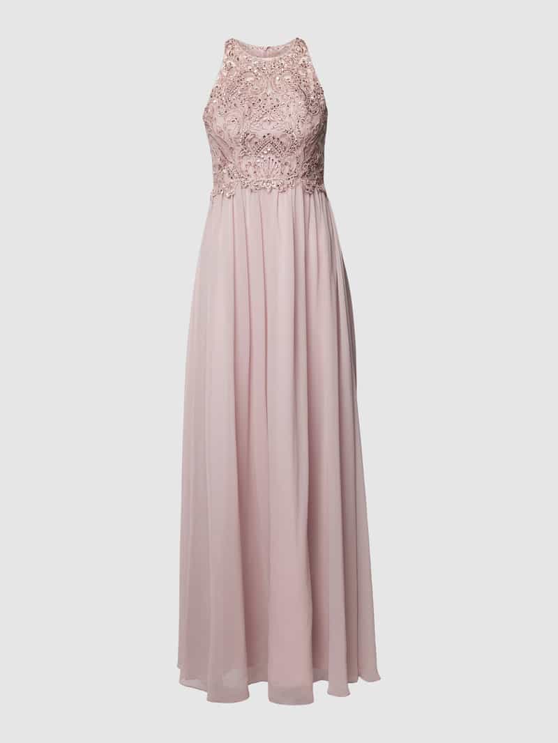 Avondjurk met bloemenborduursels en siergarnering Laona