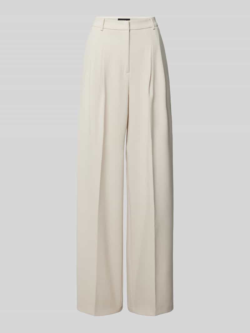CAMBIO Wide leg stoffen broek met bandplooien model 'ANNY'