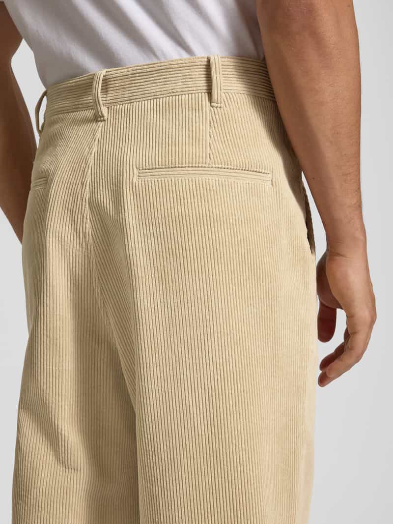 Jake*s Studio Men Straight leg corduory broek met achterzakken