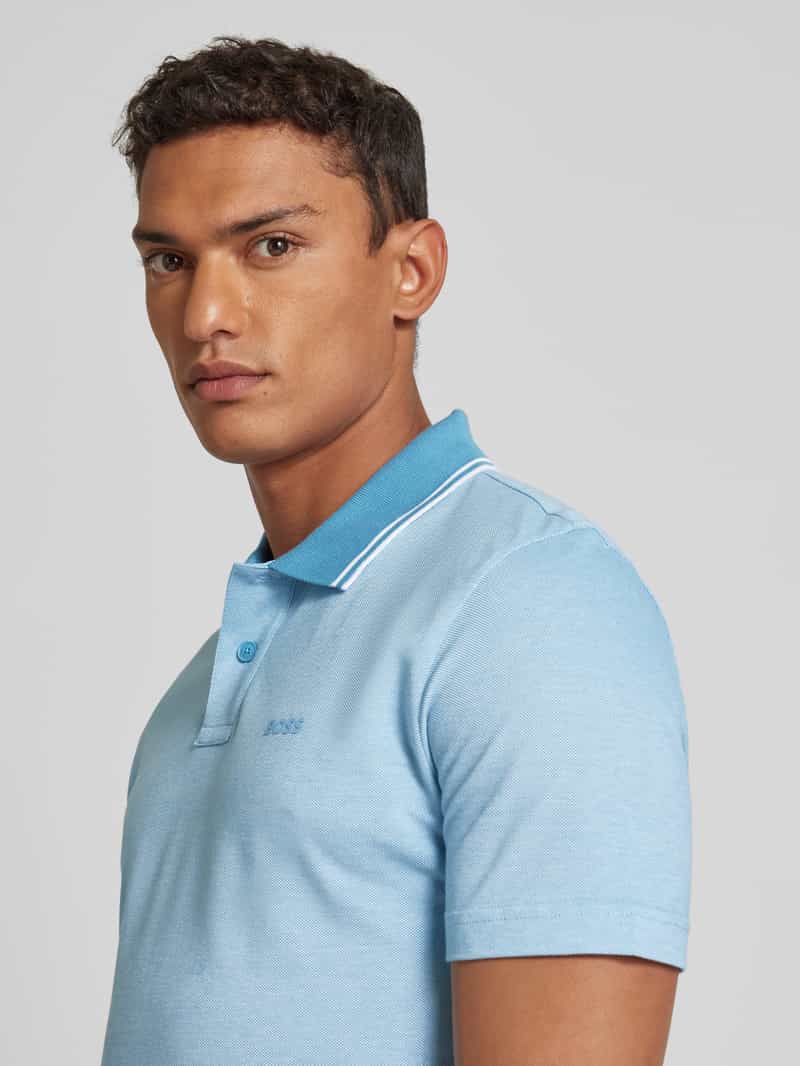 Boss Orange Slim fit poloshirt met labelprint