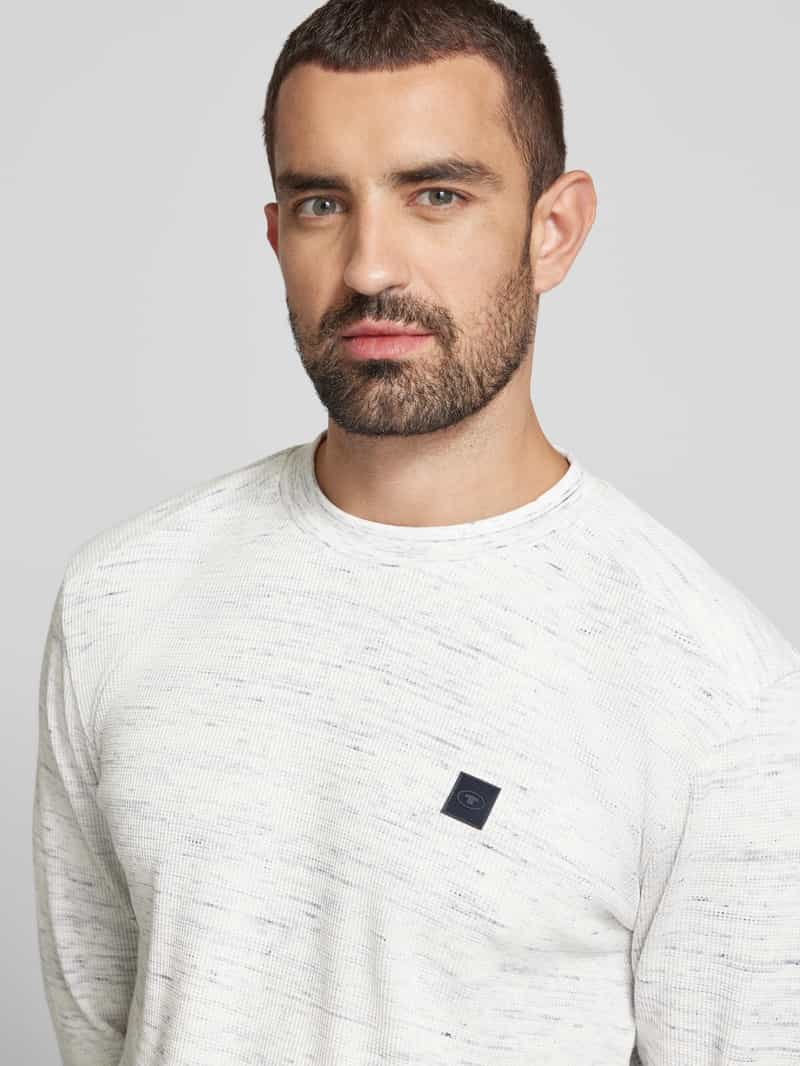 Tom Tailor Regular fit sweatshirt van katoenmix in gemêleerde look