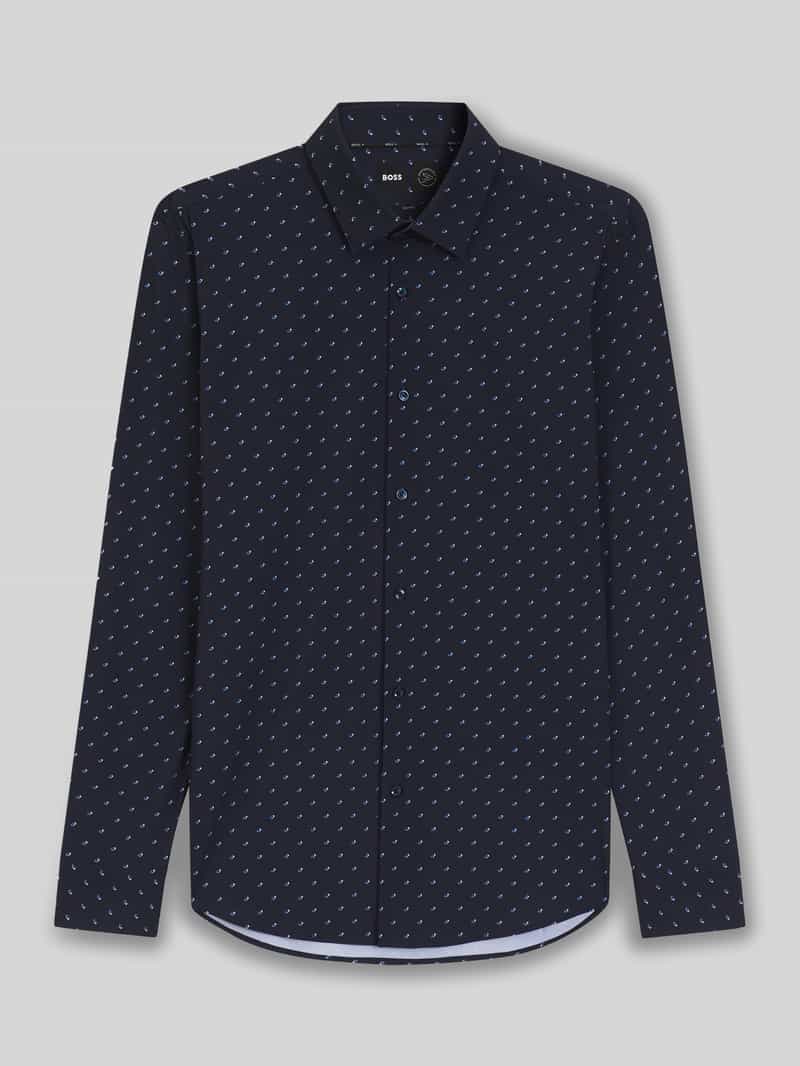 Boss Slim fit shirt van elastische jersey model 'Style P-HANK-S-KENT-C1-222'