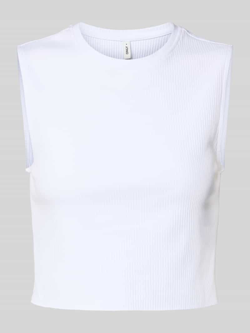 Only Slim fit korte top van katoenmix model 'VELA'