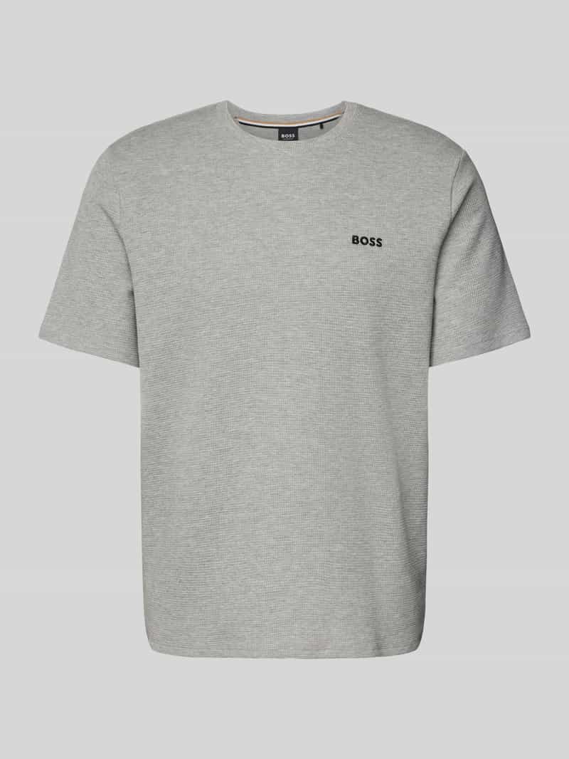 Boss T-shirt met labelstitching
