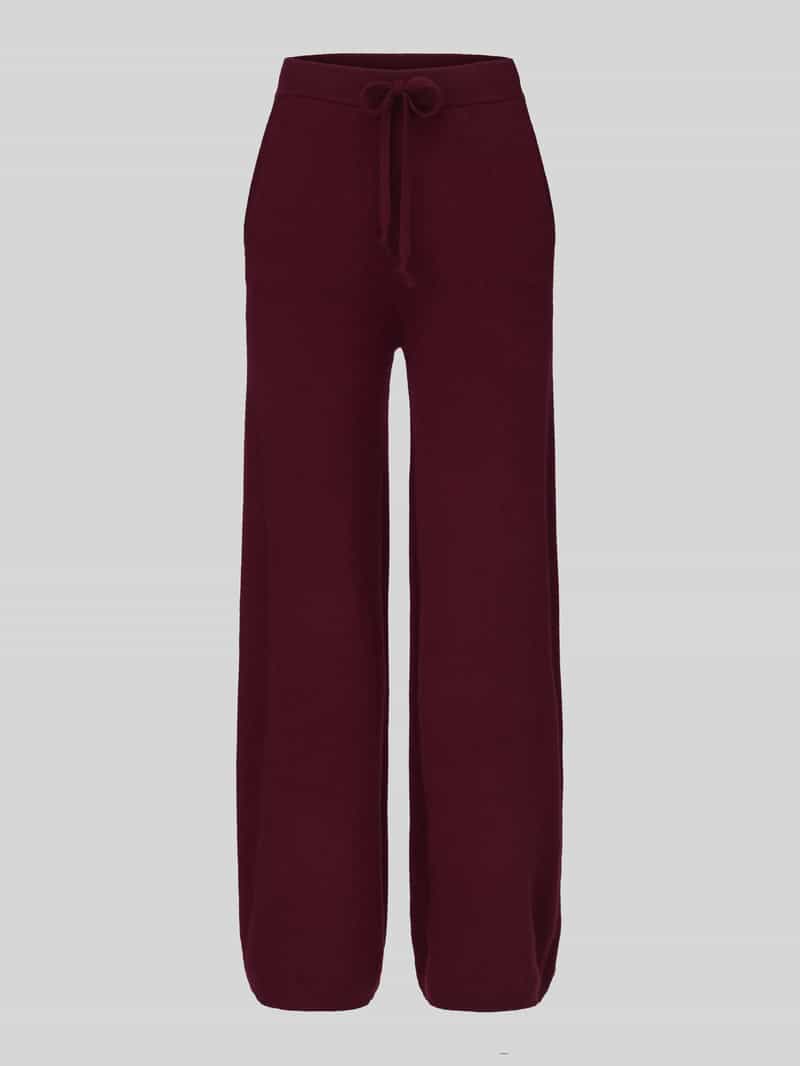 Jake*s Casual Regular fit wijde broek van puur kasjmier