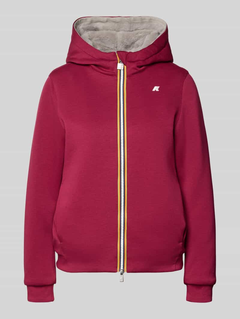 K-way Sweatjack met voering van imitatiebont en tweewegritssluiting