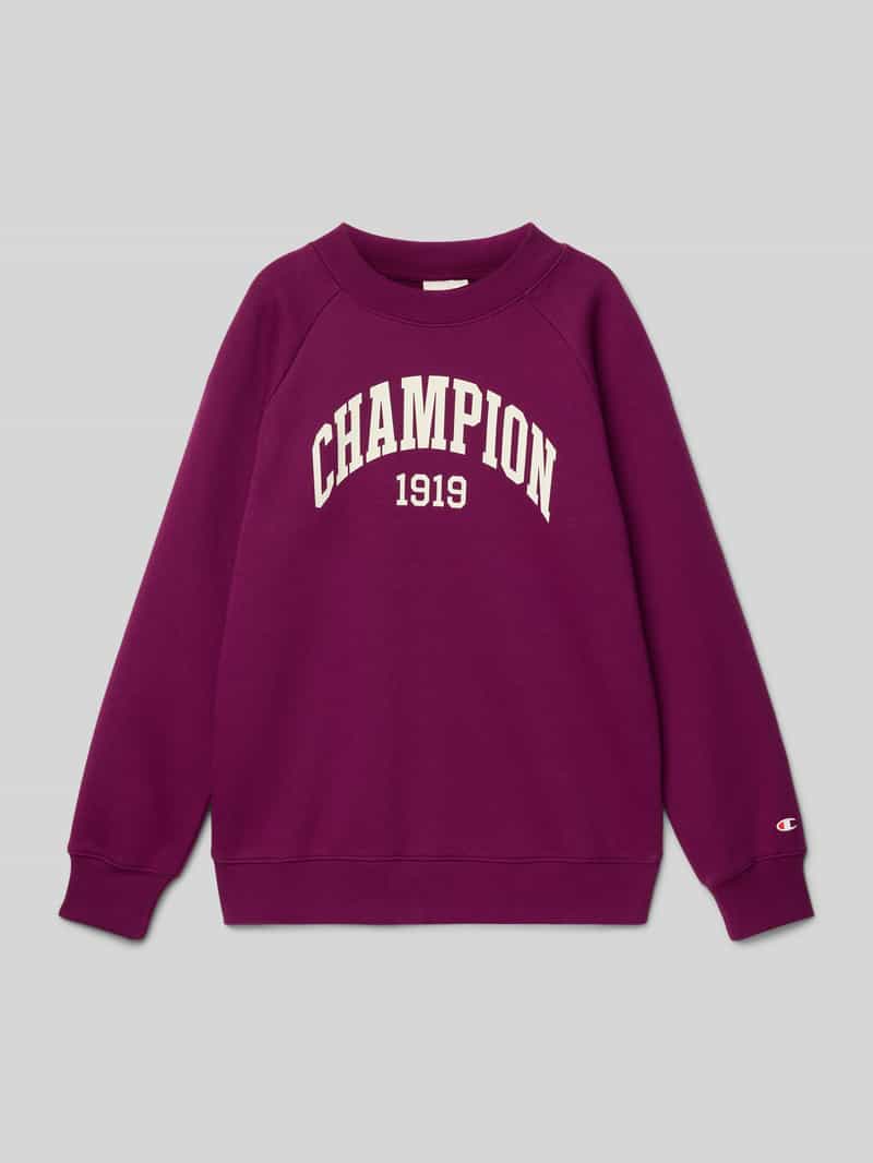 Champion Sweatshirt met labelprint model 'COLLEGE'