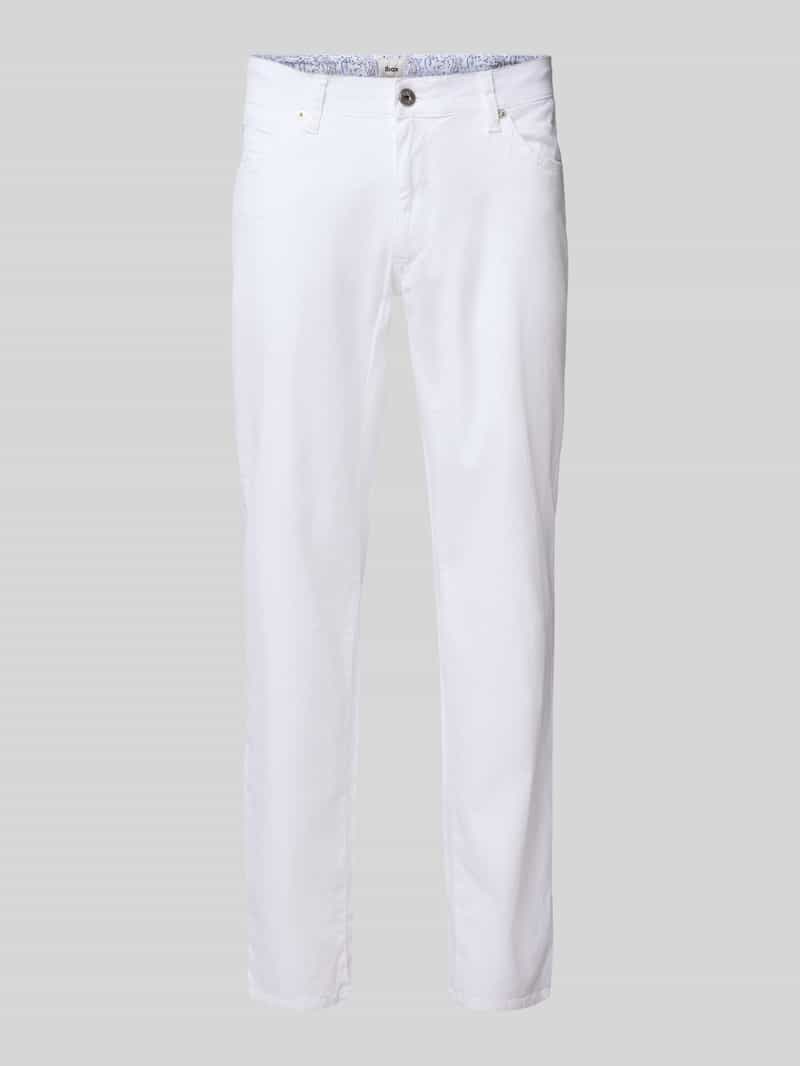 BRAX Regular fit linnen broek in 5-pocketmodel model 'CADIZ'