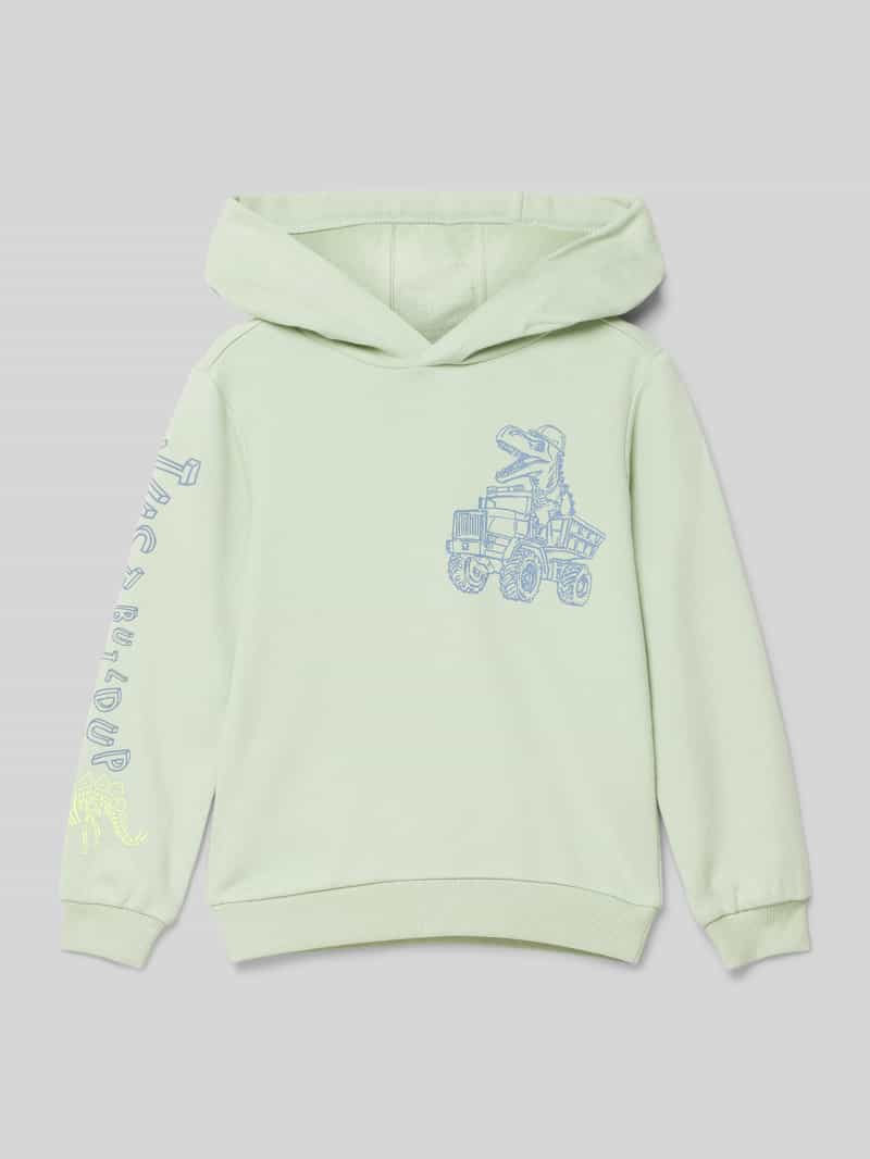 s.Oliver RED LABEL Regular fit sweatshirt van katoenmix met print aan de voor- en achterkant