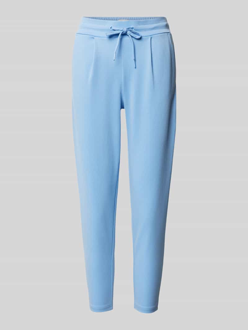 Ichi Slim fit bandplooibroek met verkort model 'KATE'