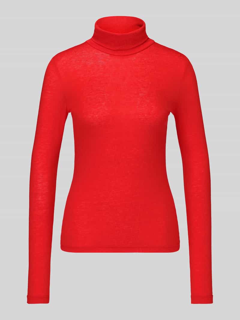 Slim fit shirt met lange mouwen van lyocellmix