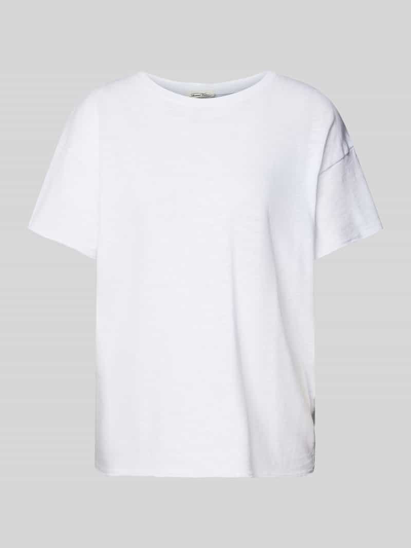 American vintage T-shirt met geribde ronde hals model 'SONOMA'