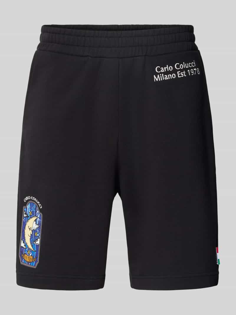 Sweatshorts met labelprint