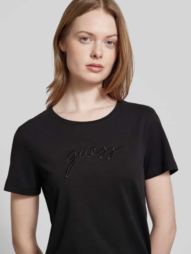 Guess T-shirt met labelstitching model 'LUCIA'