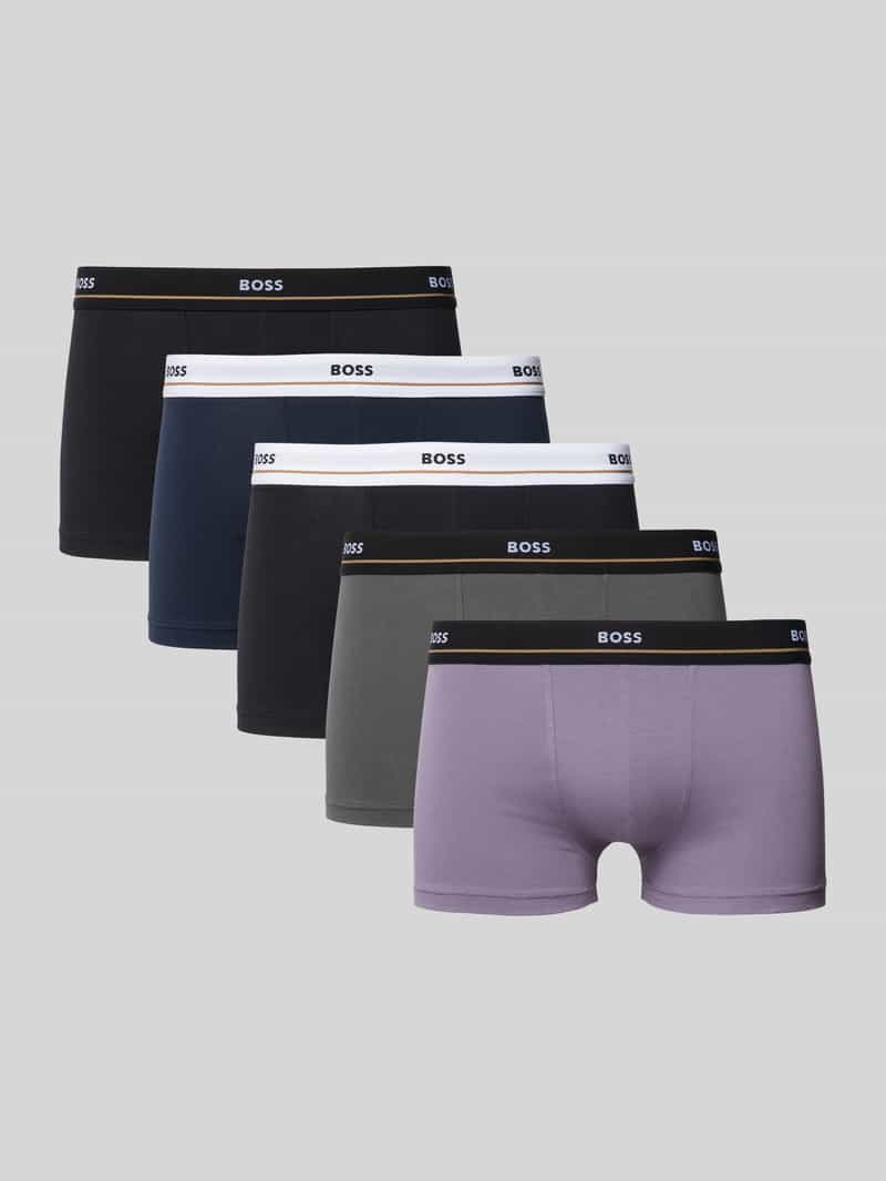 Boss Boxershort met elastische band met logo in een set van 5 stuks