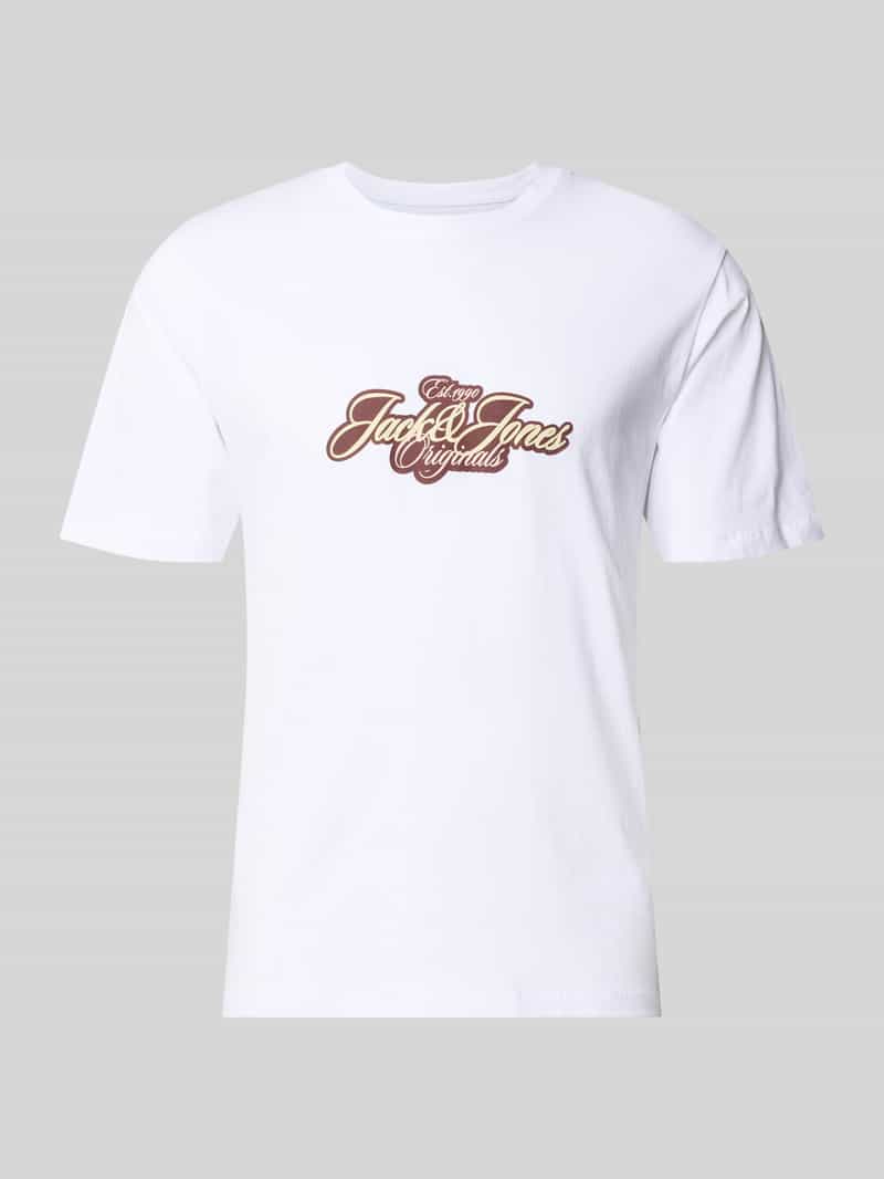 T-shirt met labelprint model 'CASSIS'