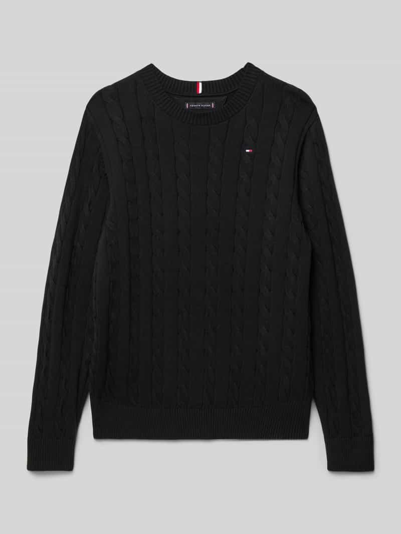 Tommy Hilfiger Teens Regular fit gebreide pullover van zuiver katoen